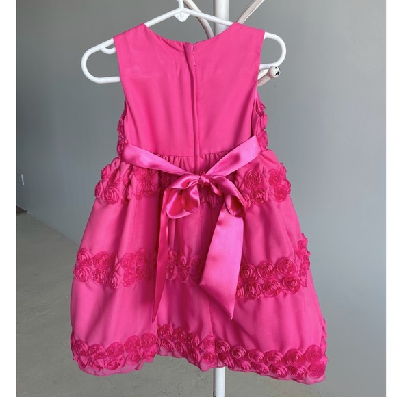 American Princess Pink Dress with Roses size 3T - Picture 2 of 4